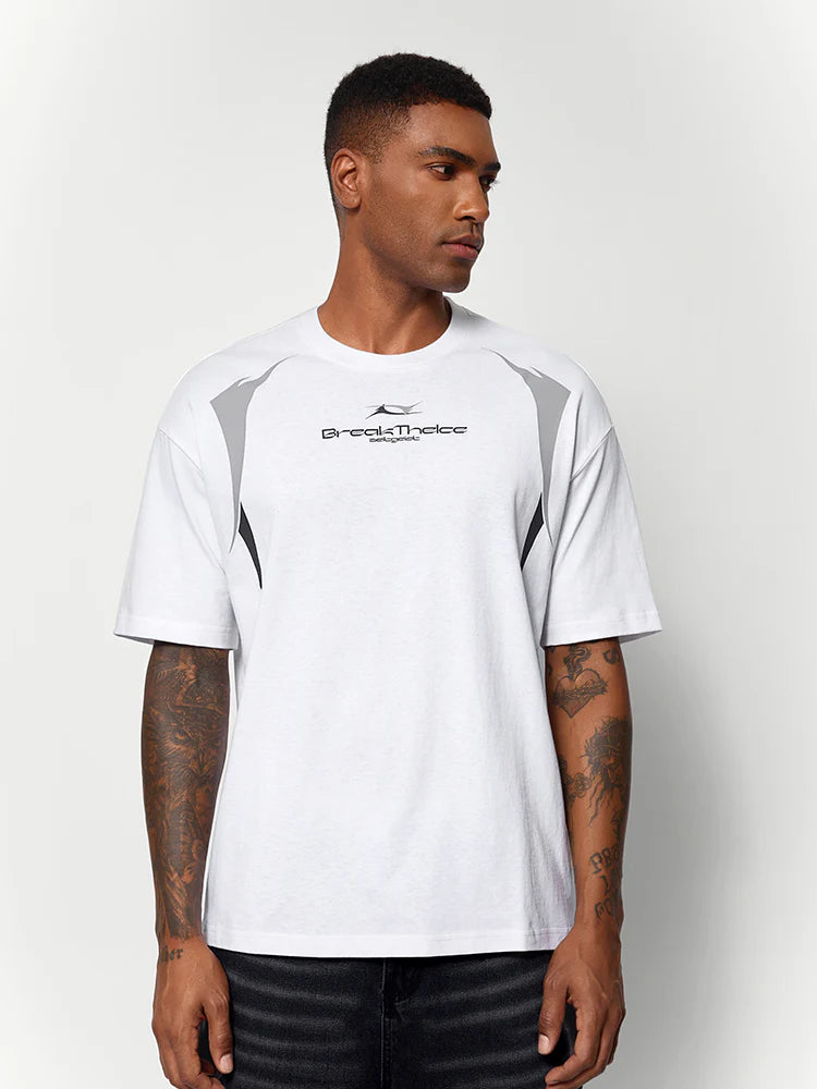 T-shirt Graphique Blanc – T-shirt Streetwear Imprimé 3D