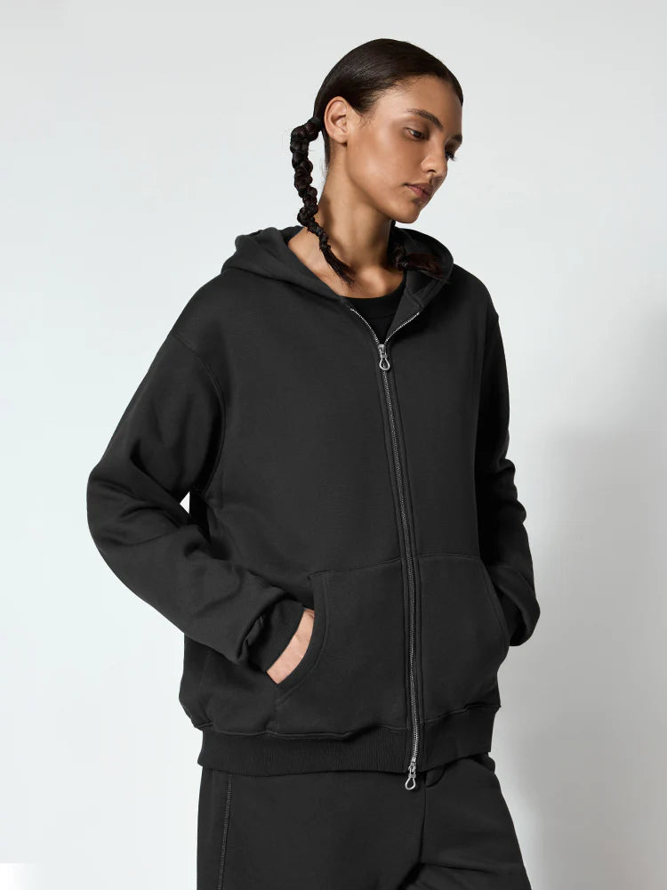 Veste à Capuche Zippée Premium – Hoodie Minimaliste