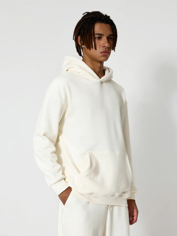 Sweat à Capuche Relaxé en Polaire | Hoodie Homme Minimaliste