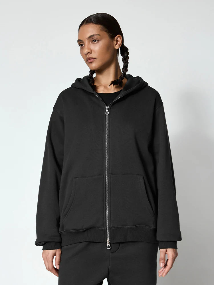 Veste à Capuche Zippée Premium – Hoodie Minimaliste