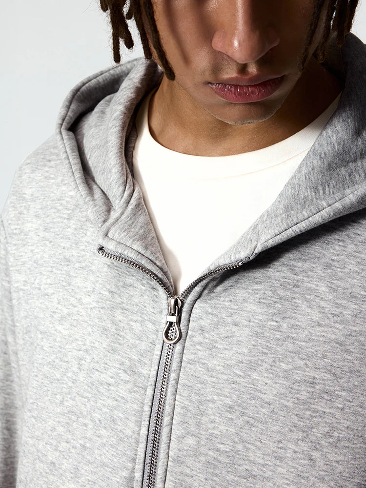 Hoodie Zippé Minimaliste Premium – Polaire Antibactérien et Antistatique