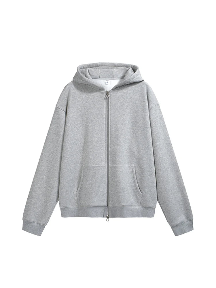 Hoodie Zippé Minimaliste Premium – Polaire Antibactérien et Antistatique