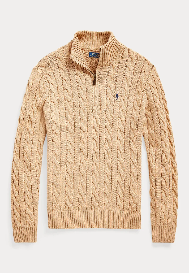 Polo Ralph Lauren Pull Col Demi-Zip Homme Maille Coton
