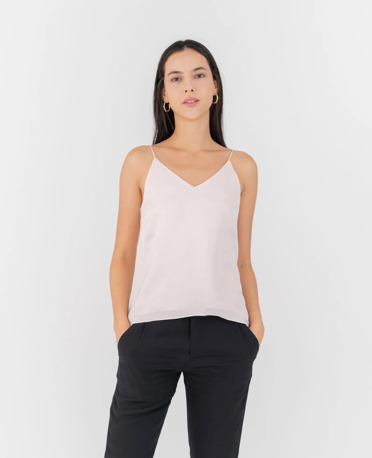 Camisole en Soie à Col V